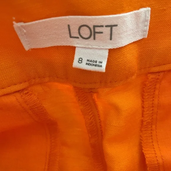 LOFT Wide Leg Pants in Vibrant Orange - Picture 5 of 5